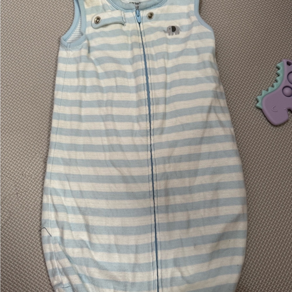 Carter's Blue and White Striped Sleep Sack